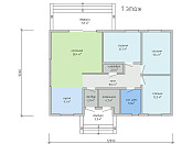 Современный одноэтажный брусовой дом 9х13 с котельной Далебор